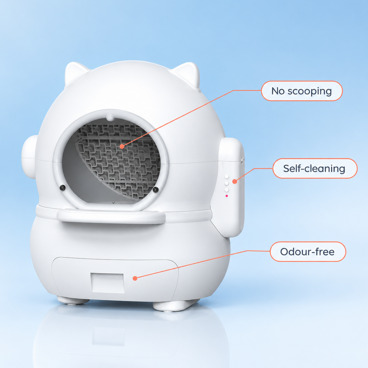 The self - cleaning litter box