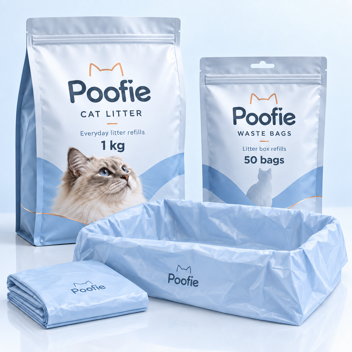 Poofie litter + bags